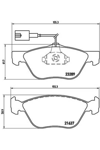 Kit pastiglie freno, Freno a disco BREMBO 65-P 23 077