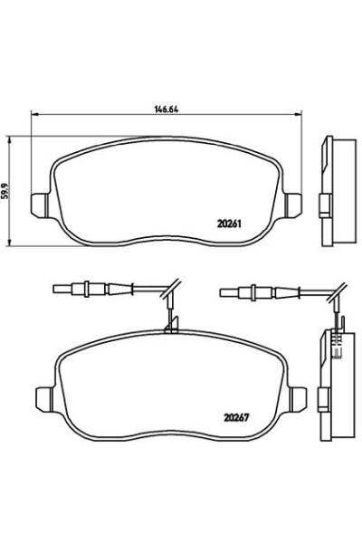 Kit pastiglie freno, Freno a disco BREMBO 65-P 23 090