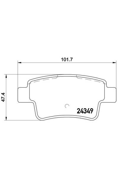 Kit pastiglie freno, Freno a disco BREMBO 65-P 23 104