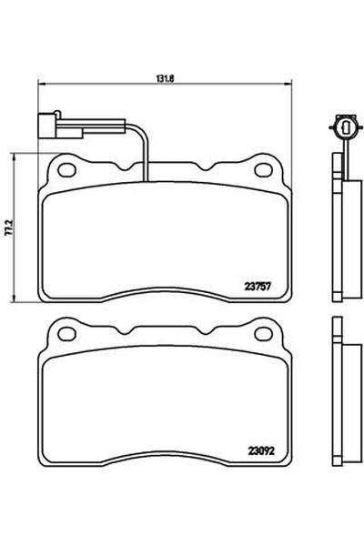 Kit pastiglie freno, Freno a disco BREMBO 65-P 23 115