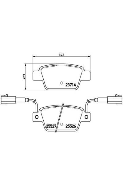 Kit pastiglie freno, Freno a disco BREMBO 65-P 23 135