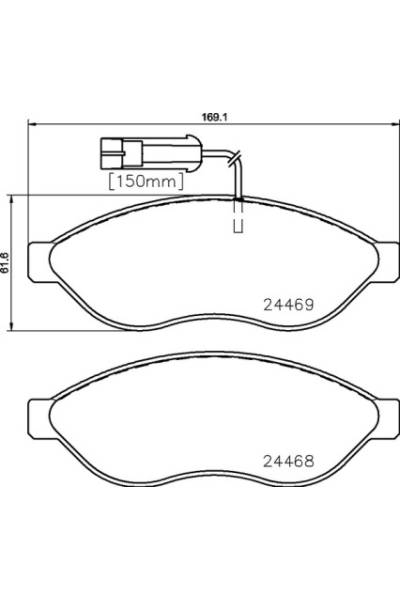 Kit pastiglie freno, Freno a disco BREMBO 65-P 23 144