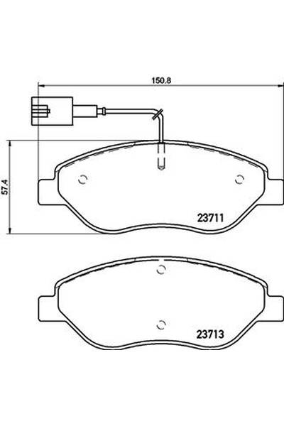Kit pastiglie freno, Freno a disco BREMBO 65-P 23 145