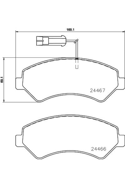 Set di pastiglie, freno a disco brembo 65-P 23 161