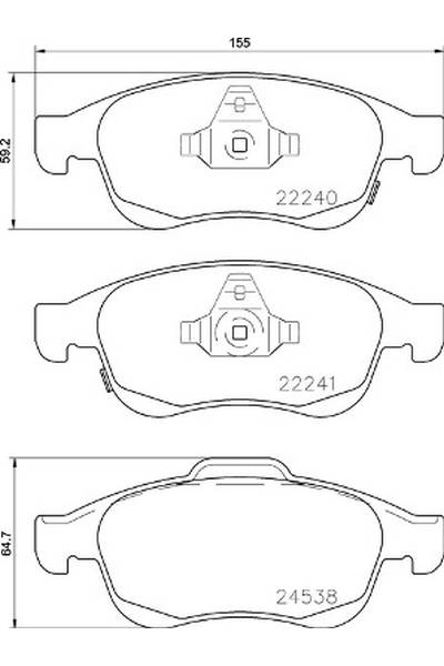 Set di pastiglie, freno a disco brembo 65-P 23 165