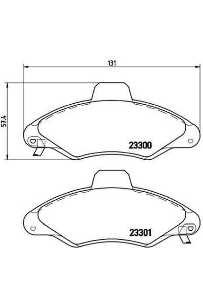 Kit pastiglie freno, Freno a disco BREMBO 65-P 24 045