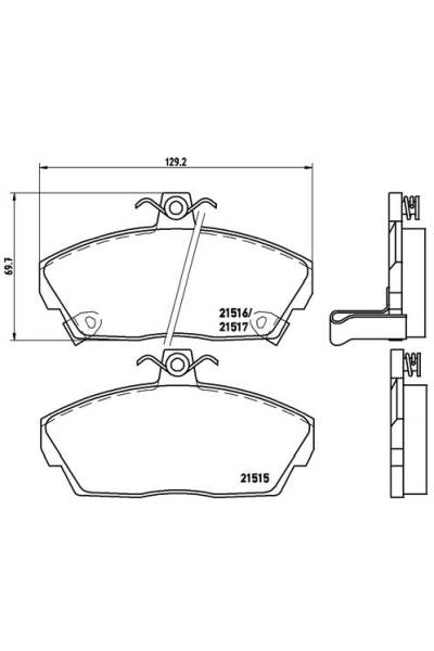 Kit pastiglie freno, Freno a disco BREMBO 65-P 28 020