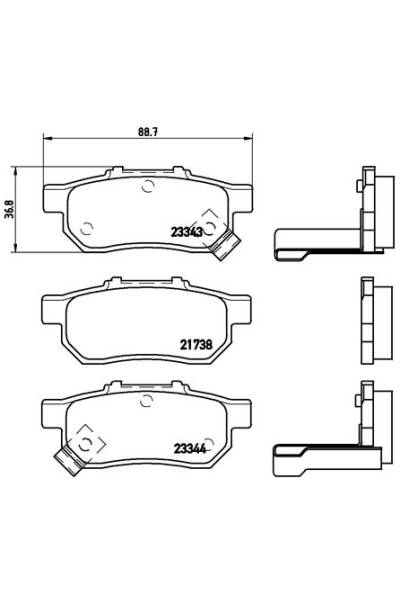 Kit pastiglie freno, Freno a disco BREMBO 65-P 28 025