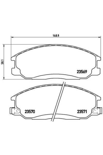 Kit pastiglie freno, Freno a disco BREMBO 65-P 30 013