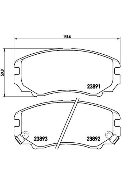 Kit pastiglie freno, Freno a disco BREMBO 65-P 30 018