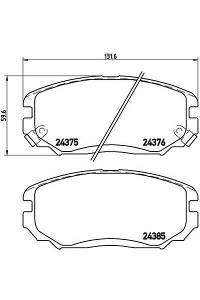 Kit pastiglie freno, Freno a disco BREMBO 65-P 30 038