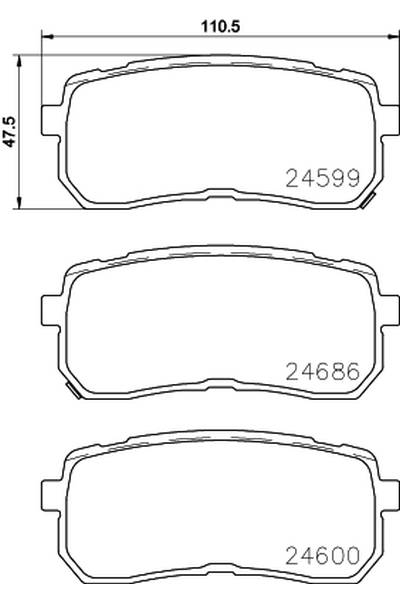Set di pastiglie, freno a disco brembo 65-P 30 080