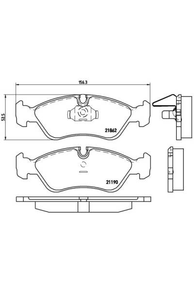 Kit pastiglie freno, Freno a disco BREMBO 65-P 59 017