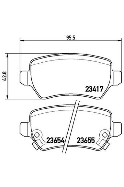 Kit pastiglie freno, Freno a disco BREMBO 65-P 59 038