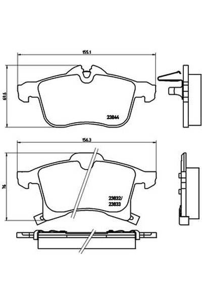 Kit pastiglie freno, Freno a disco BREMBO 65-P 59 045