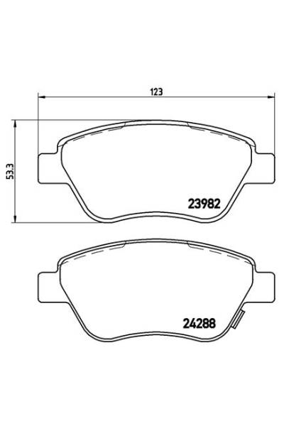 Kit pastiglie freno, Freno a disco BREMBO 65-P 59 051
