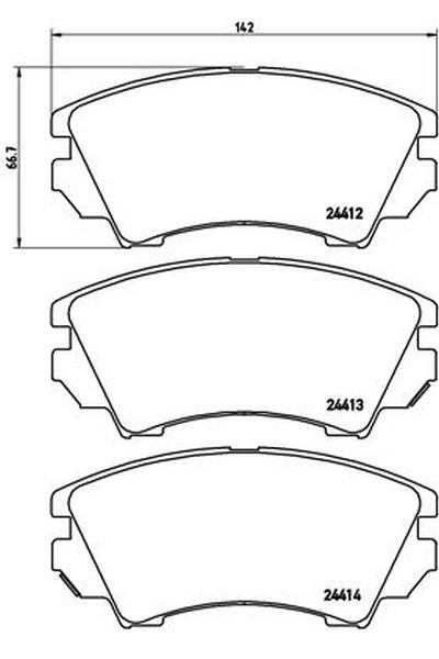 Kit pastiglie freno, Freno a disco BREMBO 65-P 59 055