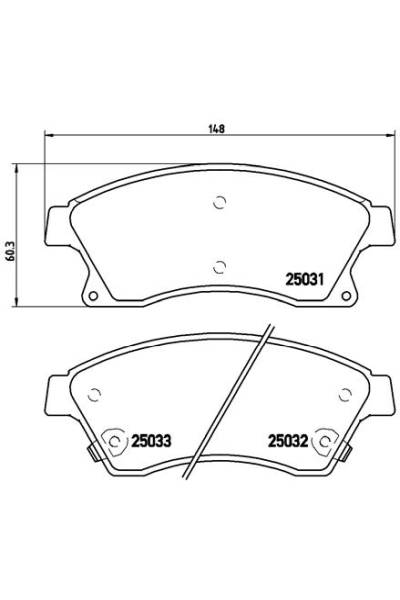 Kit pastiglie freno, Freno a disco BREMBO 65-P 59 076