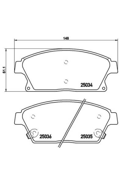 Kit pastiglie freno, Freno a disco BREMBO 65-P 59 077
