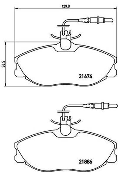 Kit pastiglie freno, Freno a disco BREMBO 65-P 61 057