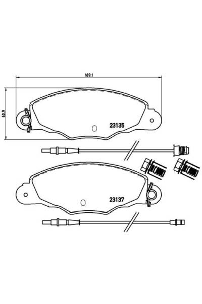 Kit pastiglie freno, Freno a disco BREMBO 65-P 61 061