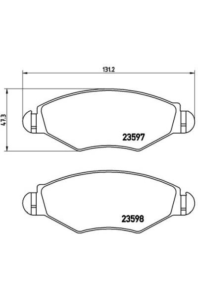 Kit pastiglie freno, Freno a disco BREMBO 65-P 61 063