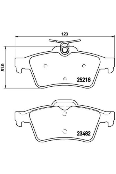 Kit pastiglie freno, Freno a disco BREMBO 65-P 61 110
