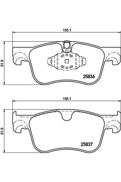 Set di pastiglie, freno a disco brembo 65-P 61 116