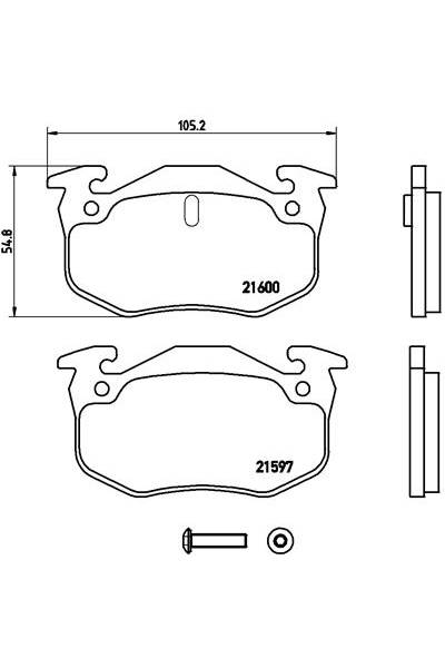 Kit pastiglie freno, Freno a disco BREMBO 65-P 68 018