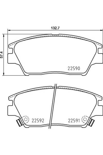 Set di pastiglie, freno a disco brembo 65-P 77 001