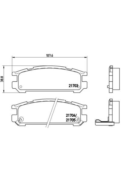 Kit pastiglie freno, Freno a disco BREMBO 65-P 78 005