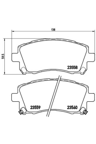 Kit pastiglie freno, Freno a disco BREMBO 65-P 78 010