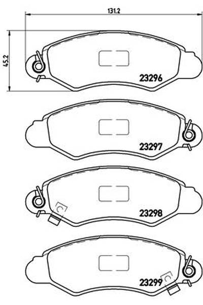 Kit pastiglie freno, Freno a disco BREMBO 65-P 78 012