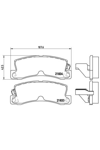 Kit pastiglie freno, Freno a disco BREMBO 65-P 83 015