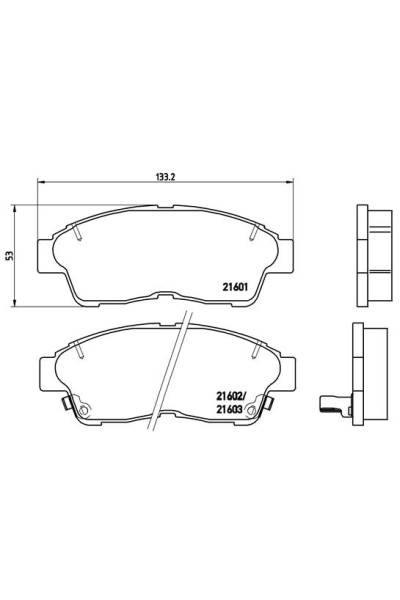Kit pastiglie freno, Freno a disco BREMBO 65-P 83 034