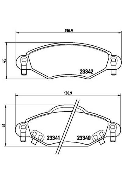 Kit pastiglie freno, Freno a disco BREMBO 65-P 83 053