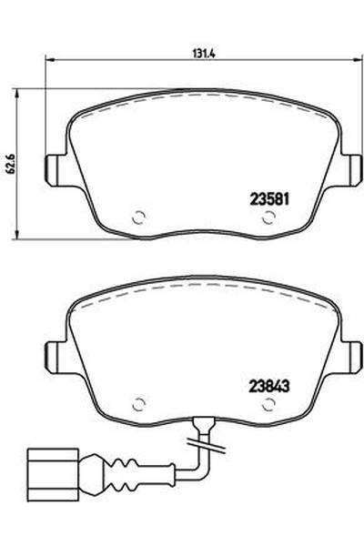 Kit pastiglie freno, Freno a disco BREMBO 65-P 85 077