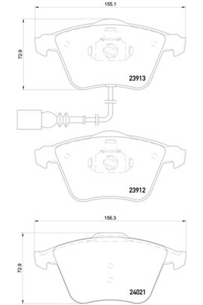 Kit pastiglie freno, Freno a disco BREMBO 65-P 85 129