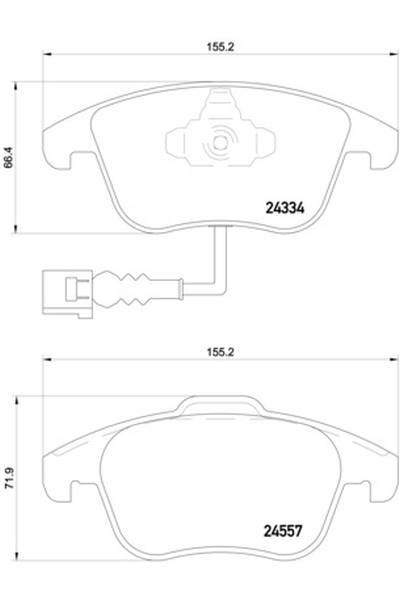 Kit pastiglie freno, Freno a disco BREMBO 65-P 85 130