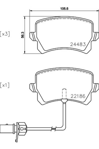 Set di pastiglie, freno a disco brembo 65-P 85 142