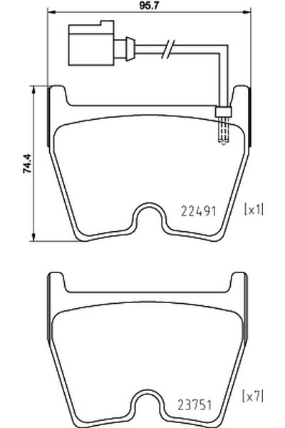 Set di pastiglie, freno a disco brembo 65-P 85 152