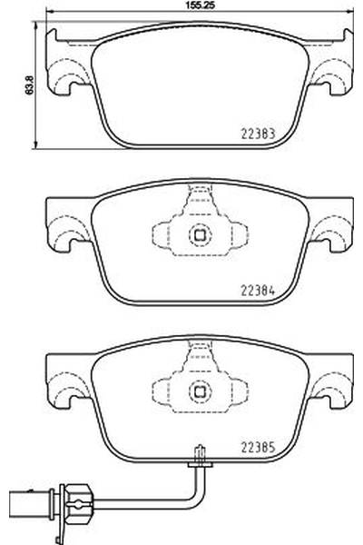 Set di pastiglie, freno a disco brembo 65-P 85 153