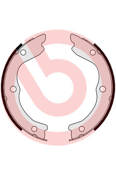 Ganascia del freno, freno di stazionamento - set brembo 65-S 56 543