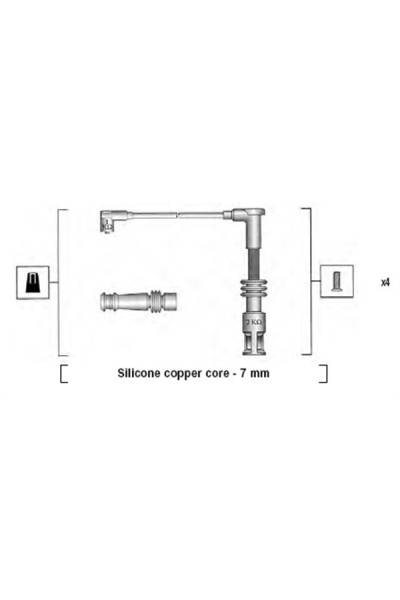 Set di cavi di accensione magneti marelli 95-941045430528
