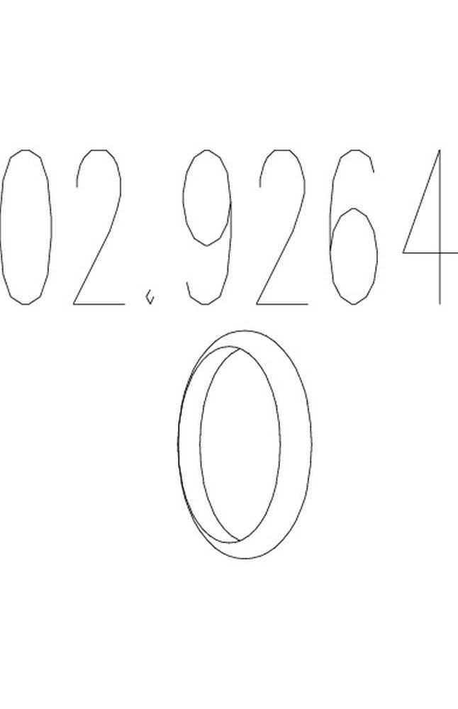 anello tenuta, tubo gas scarico mts 02.9264