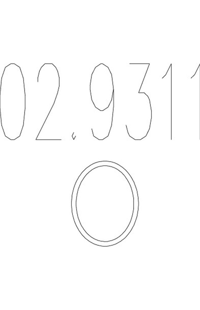 anello tenuta, tubo gas scarico mts 02.9311