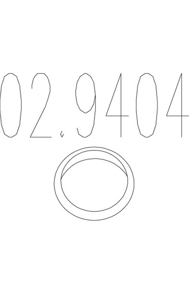 anello tenuta, tubo gas scarico mts 02.9404