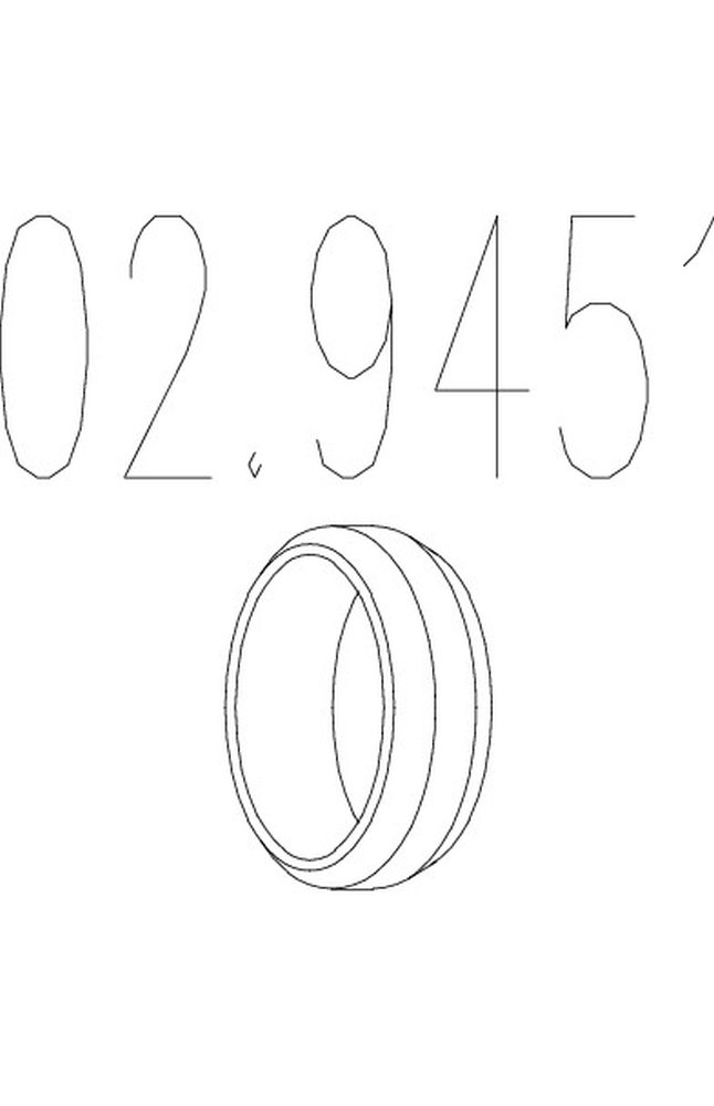 anello tenuta, tubo gas scarico mts 02.9451