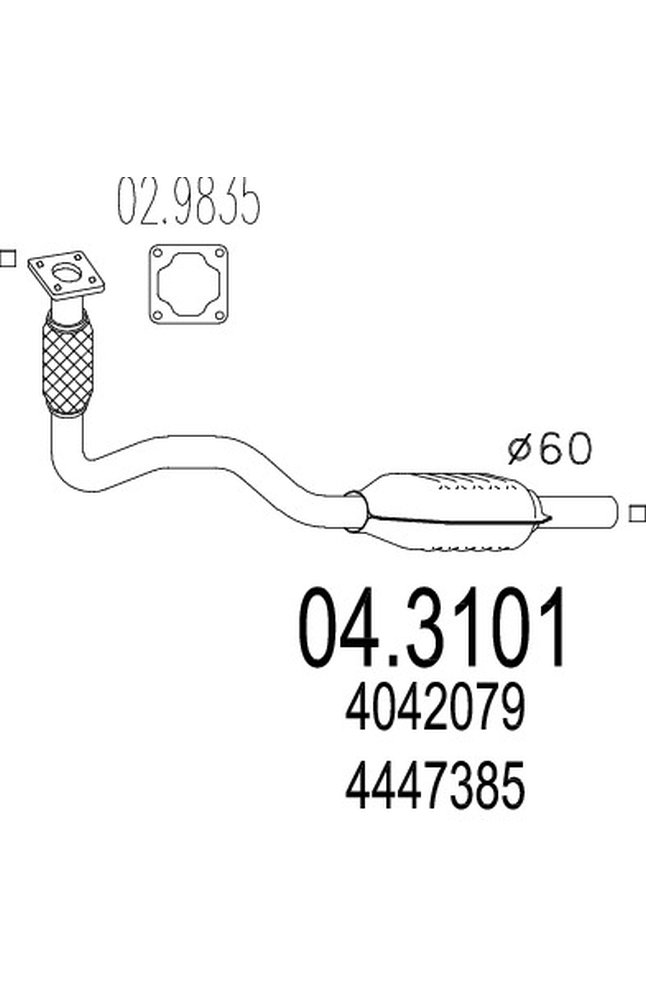 catalizzatore mts 04.3101