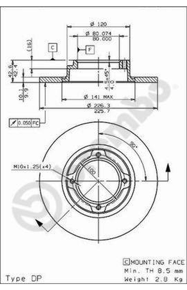 Immagine per Disco Freno  (pz 1) PIENO da Autozona